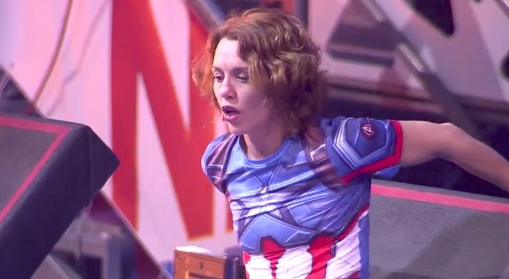 María Torrejón durante su participación en 'Ninja Warrior'