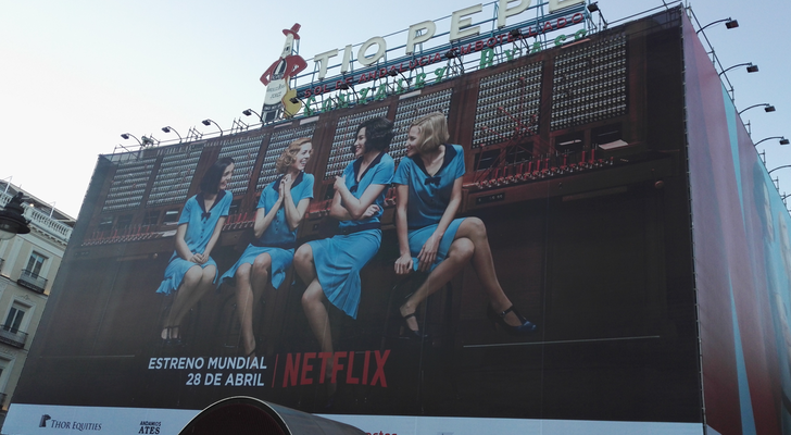 Las protagonistas de 'Las chicas del cable' en Puerta del Sol