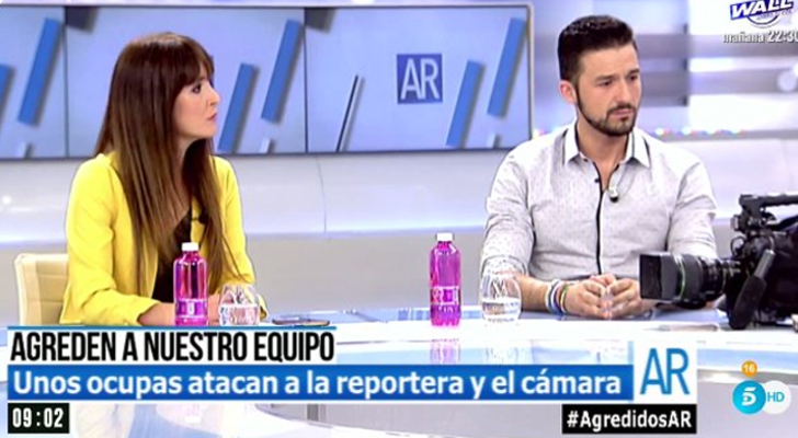 El cámara y el reportero agredidos en el plató de 'El programa de AR'