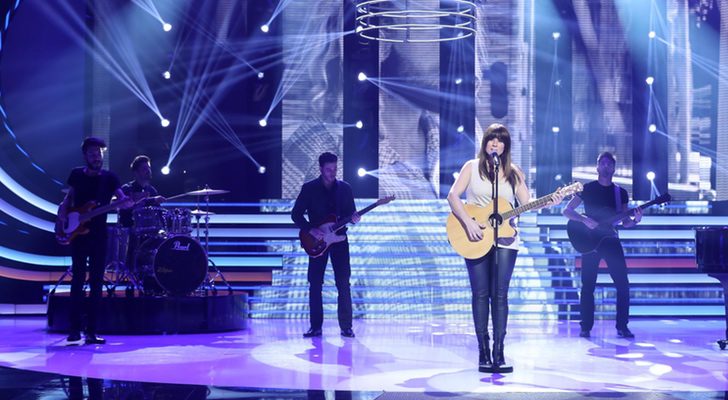 Rosa López imitando a Vanesa Martín en 'Tu cara me suena'