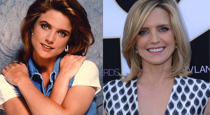 A la izquierda, Courtney Thorne-Smith en 'Melrose Place'; a la derecha, en la actualidad