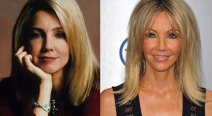 A la izquierda, Heather Locklear en 'Melrose Place'; a la derecha, en la actualidad