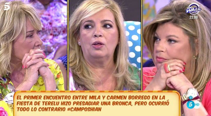 Mila Ximénez, Carmen Borrego y Terelu Campos en 'Sálvame'