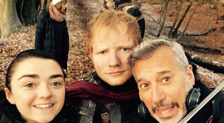 Ed Sheeran y Maisie Williams, en el rodaje de &#39;Juego de Tronos&#39;