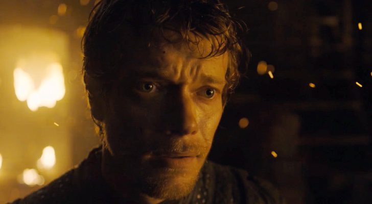 Theon Greyjoy durante la batalla contra su tío Euron