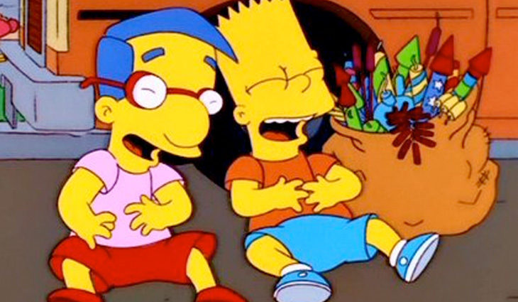 Bart y Milhouse en 'Los Simpson'