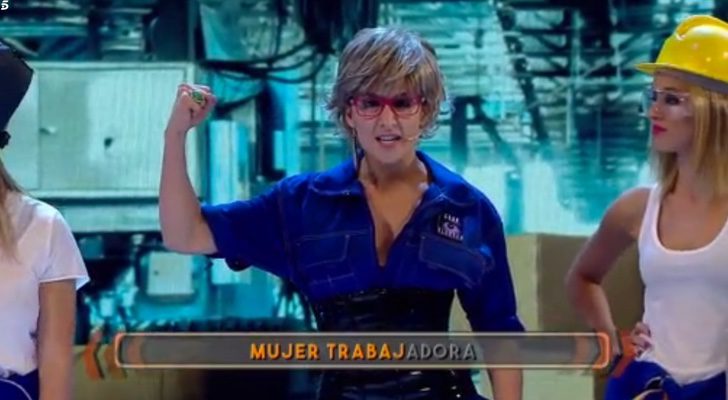 Nagore imitando a Mercedes Milá en &#39;Me lo dices o me lo cantas&#39;