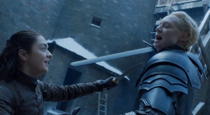 Arya Stark y Brienne de Tarth en el 7x04 de 'Juego de Tronos'