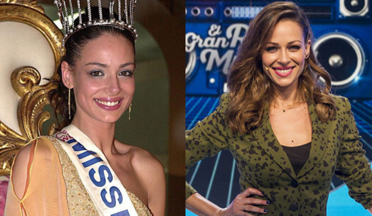 Eva González como Miss (izq) y en &#39;El gran reto musical (der)