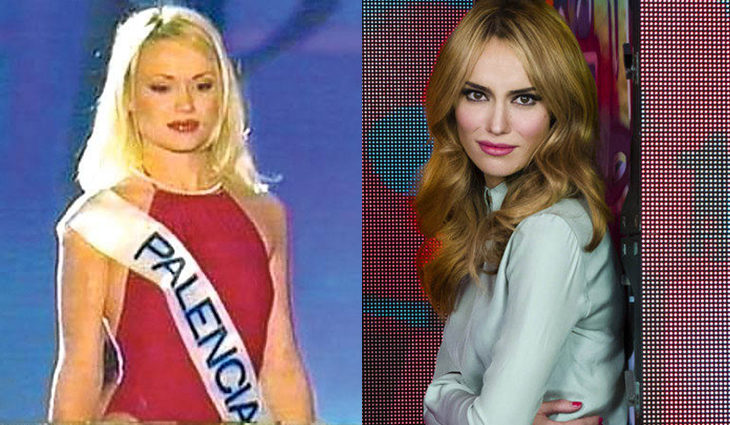 Patricia Conde como Miss (izq) y en una imagen promocional de Mediaset (der)