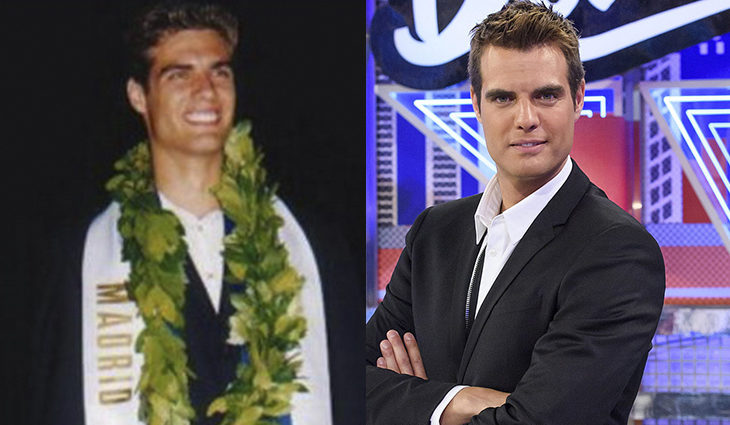 David Aleman como Míster (izq) y como copresentador de &#39;Sábado Deluxe&#39; (der)