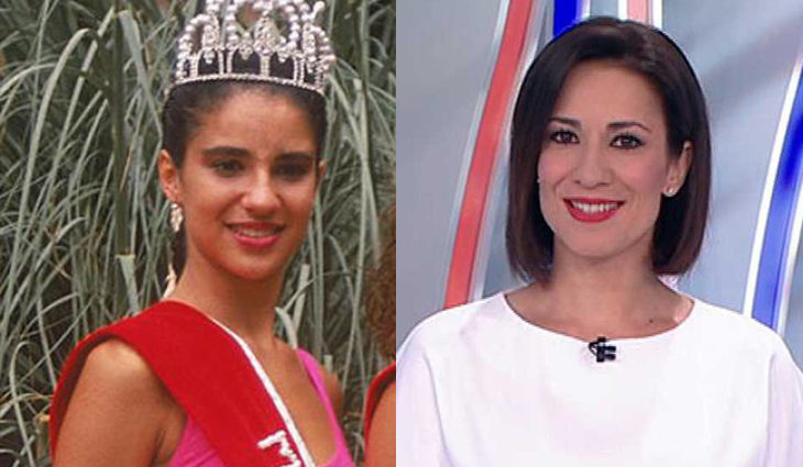 Silvia Jato como Miss (izq) y como presentadora de &#39;La mañana&#39; (der)