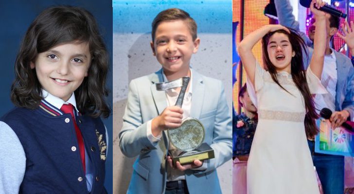 Misha, Gianluca, Polina, concursantes del Festival de Eurovision Junior 2017