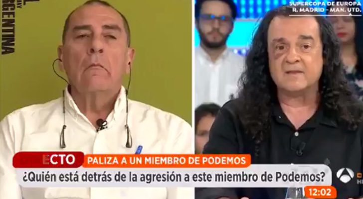 Fernando Barredo y su presunto agresor en 'Espejo Público'