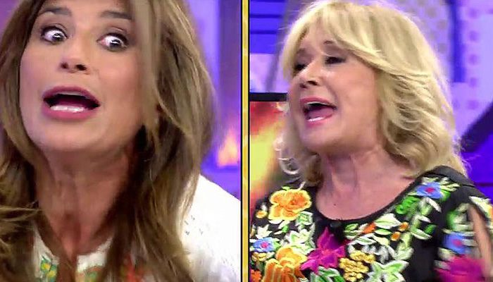 Mila Ximénez y Gema López durante su enfrentamiento en 'Sálvame'