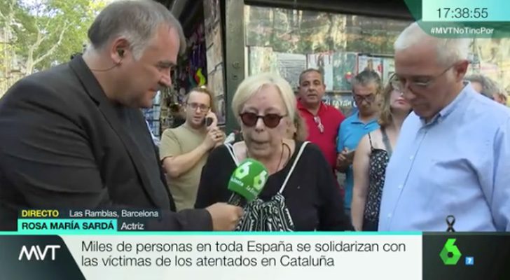 Rosa María Sardá, emocionada al hablar sobre el atentado en 'Más vale tarde'