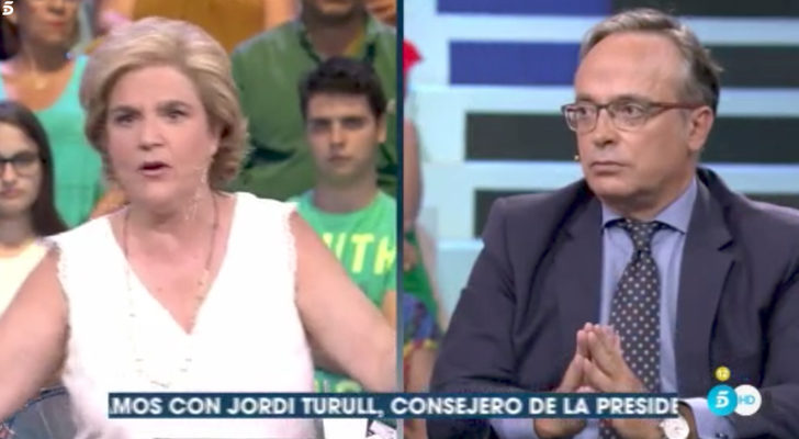 Pilar Rahola y Alfredo Urdaci en 'Mad in Spain'