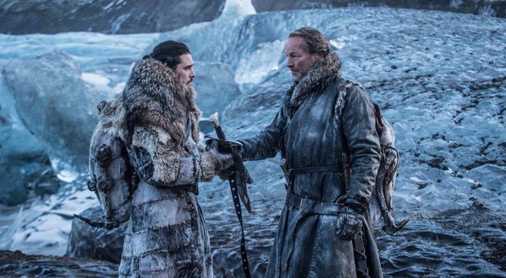Jorah Mormont y Jon Nieve durante el 7x06 de 'Juego de Tronos'