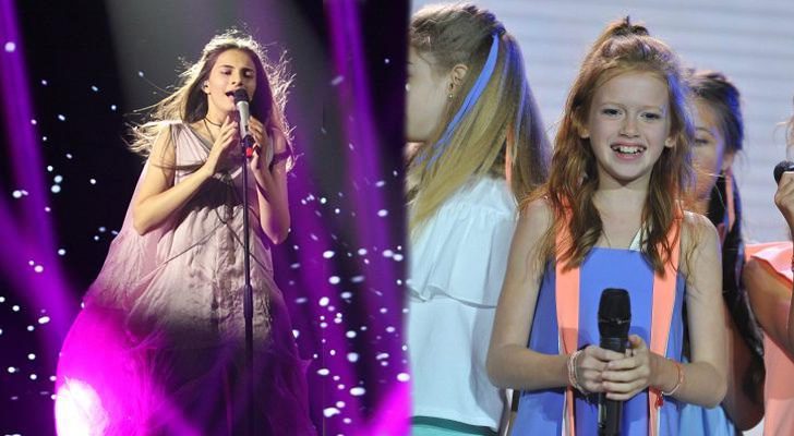 Helena Meraai (izquierda) y Anastasiya Bahinska (derecha), representantes de Bielorrusia y Ucrania en &#39;Eurojunior&#39; 2017