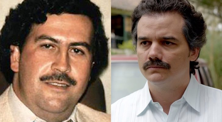 Pablo Escobar en la vida real y en 'Narcos'