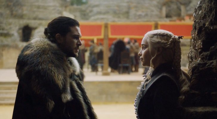 Jon y Daenerys en el 7x07 de 'Juego de Tronos'