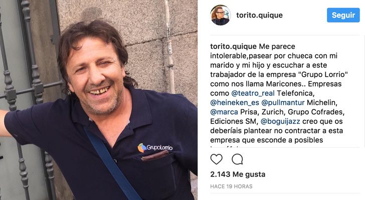Publicación de Torito en Instagram