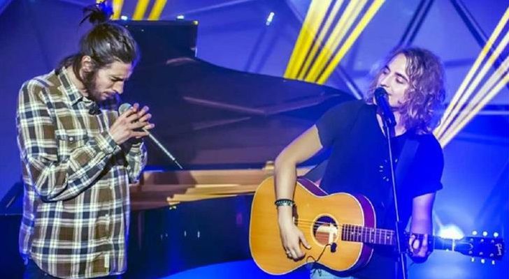 Manel Navarro junto a Salvador Sobral