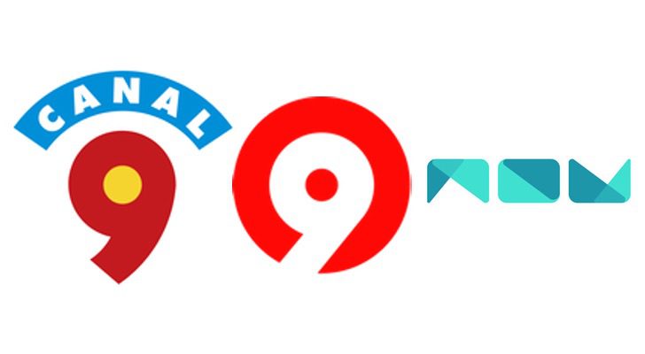 Tres logos de Canal 9
