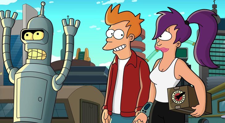 Bender, Fry y Leela de 'Futurama'