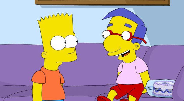 Bart y Milhouse son más mayores que tú aunque no lo parezca