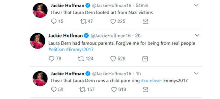 Las publicaciones de Jackie Hoffman en Twitter
