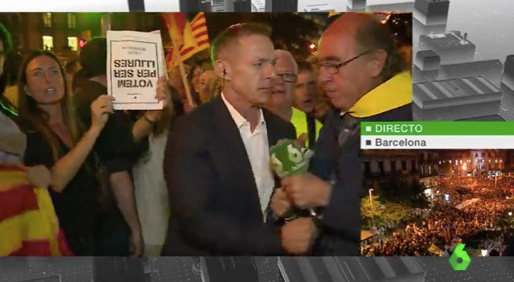 Hilario Pino durante el suceso en 'laSexta Noticias'