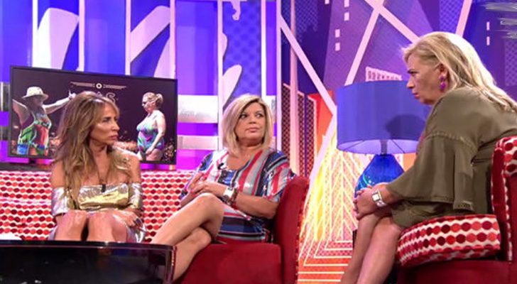Terelu Campos y Carmen Borrego junto a María Patiño en 'Sábado Deluxe'