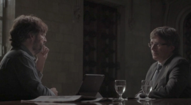 Jordi Évole y Carles Puigdemont en 'Salvados'