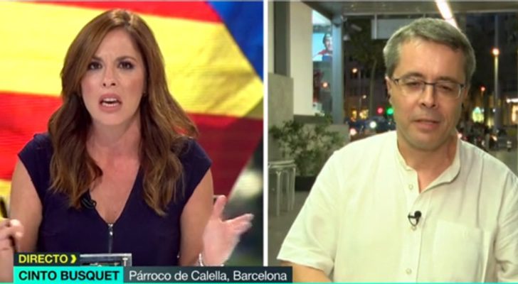 Momento de tensión entre Mamen Mendizábal y Cinto Busquet