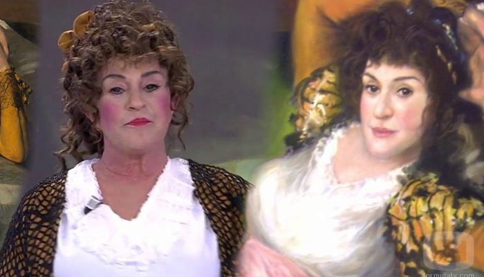 Chelo García-Cortés caracterizada de La Maja Vestida