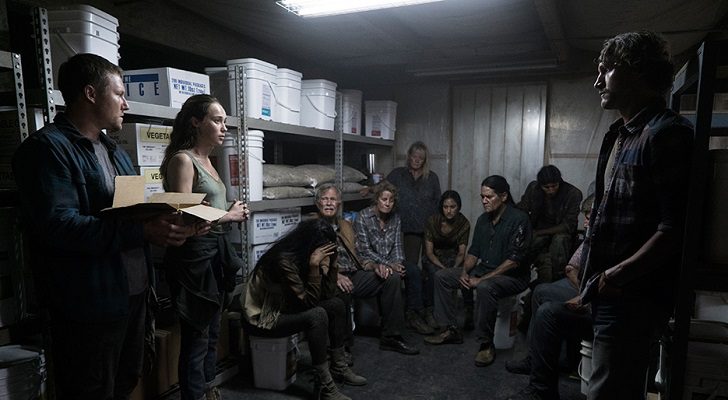 Algunos de los refugiados en el búnker en 'Fear The Walking Dead'