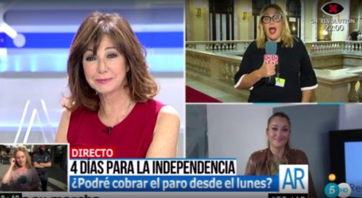 Ana Rosa pone en un aprieto a la reportera Mayka Navarro