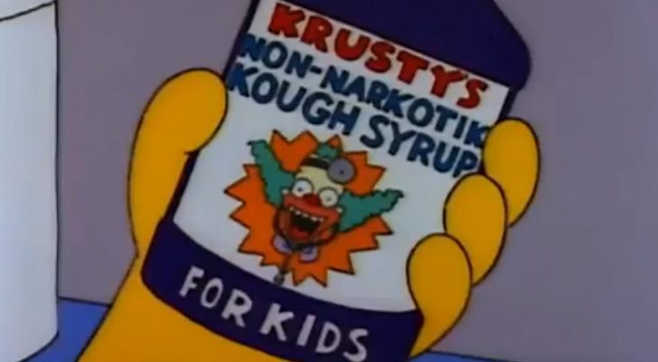 Frasco de jarabe para la tos de la marca Kursty en 'Los Simpson'