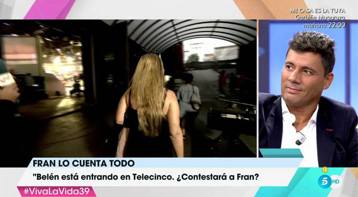 Belén Esteban entra en Mediaset durante la entrevista de Fran