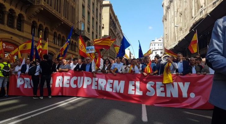 Marcha en Barcelona a favor de la unidad española