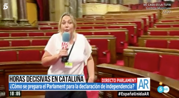 Mayka Navarro durante su conexión en &#39;El programa de Ana Rosa&#39;