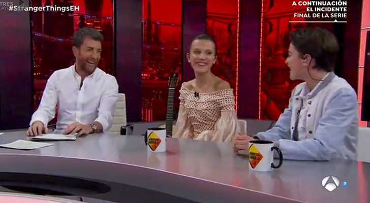 Millie Bobby Brown y Noah Schnapp en 'El hormiguero'