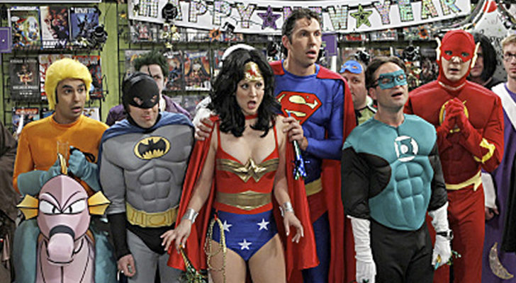 Los chicos de 'The Big Bang Theory' disfrazados en la tienda de cómics