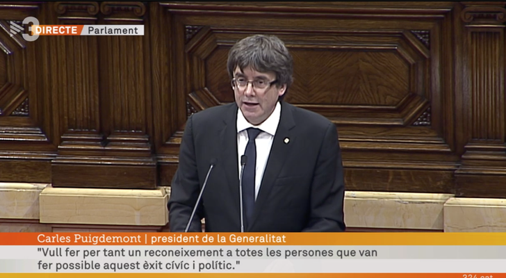 TV3 durante la comparecencia