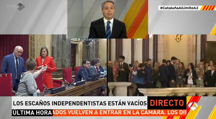 Vicente Vallés en el especial informativo de Antena 3