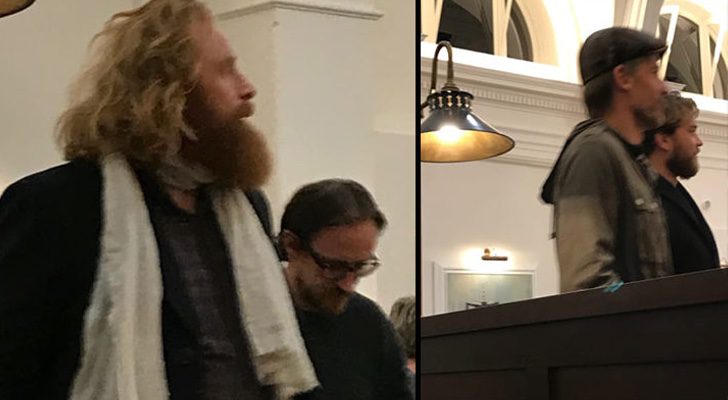  De izquierda a derecha, Kristofer Hivju (Tordmund Matagigantes), Ben Crompton (Addison Tollett),  Jacob Anderson (Grey Worm) y Isaac Hempstead Wright (Bran Stark),  en Belfast 