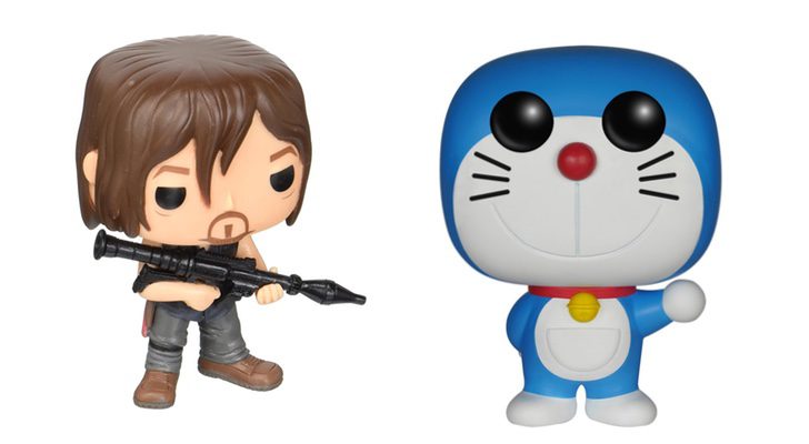 Funko de 'The Walking Dead' y Funko de 'Doraemon'