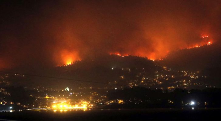 Imagen de uno de los incendios de Galicia