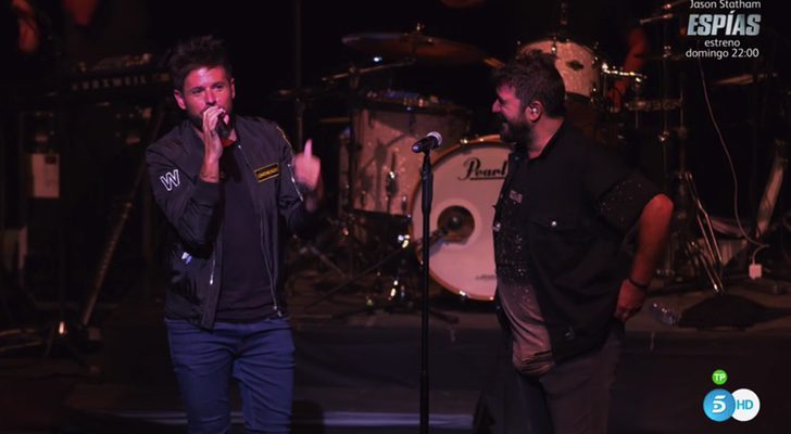 Pablo López en un concierto de Antonio Orozco, su asesor en 'La Voz'